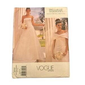 Vogue‎ Bellville Sassoon Wedding Gown Pattern 2717 Size 12-14-16 From 2002